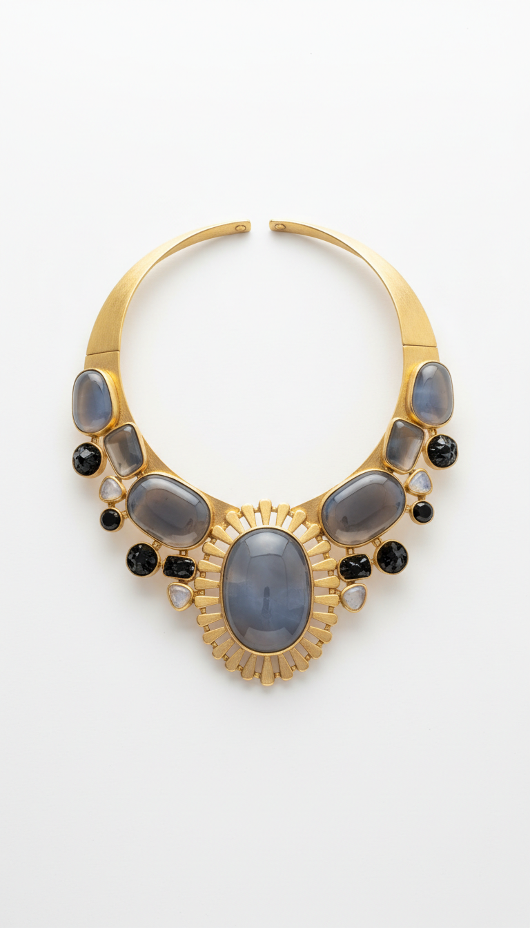 Statement Gemstone Collar Necklace