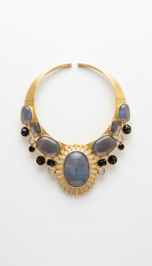 Statement Gemstone Collar Necklace
